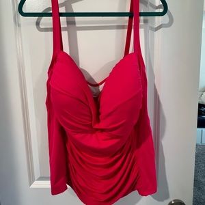 La Blanca Tankini Top - pink/red